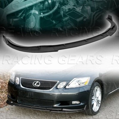 МАТОВЫЙ ЧЕРНЫЙ ПЕРЕДНИЙ БАМПЕР СПОЙЛЕР СПЛИТТЕР КРОМКА ПОДХОДИТ 06-07 LEXUS GS300 GS350 GS430 - Изображение 1 из 4