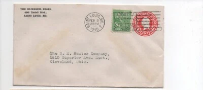 United States entire used 804 U429 Saint Louis Missouri to Cleveland Ohio - Image 1 of 2