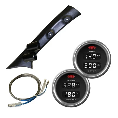 Pillar Pod Digital Gauges for TOYOTA HILUX KUN 2005-2015 Boost Exhaust Oil Water - image 1 of 4