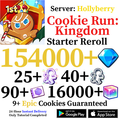 [GLOBAL/Hollyberry] 154,000+ Gems | Cookie Run: Kingdom Starter Reroll • 4.99€