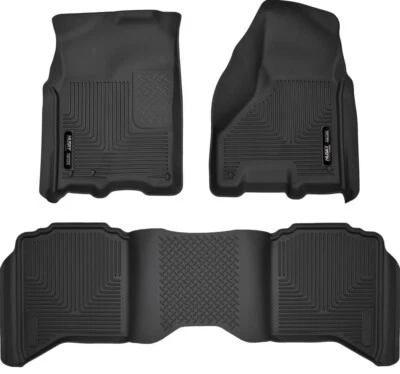 Fits 09-24 Ram 1500 2500 Classic Crew Cab Husky WeatherBeater Floor Liners 99001 - Image 1 of 2