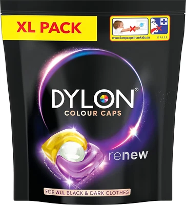Dylon Black & Dark Caps Laundry Pods 40 Wash Loads Protect & Renew Dark Colours
