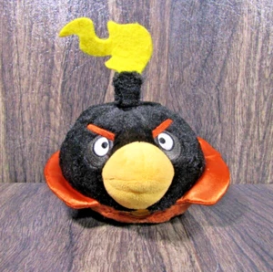 2012 Angry Birds Space Black Bomb Bird Toy Plush Stuffed Animal 5" No Sound - Picture 1 of 8