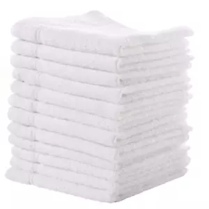 NEW WHITE Color ULTRA SUPER SOFT LUXURY PURE TURKISH 100% COTTON WASHCLOTHS - Picture 1 of 9