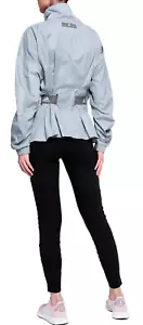 adidas Stella McCartney Lightweight Floral-Print Shell Jacket w/Belt Gray Size L - Picture 1 of 3