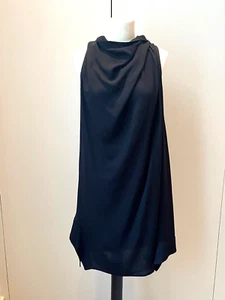 Vintage Ann Demeulemeester black silk crepe dress size 40 - Picture 1 of 10