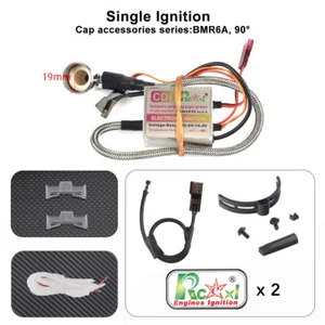 Rcexl Electronic Single Ignition for NGK-BMR6A-14mm 90 Degree + Universal Sensor - Picture 1 of 9