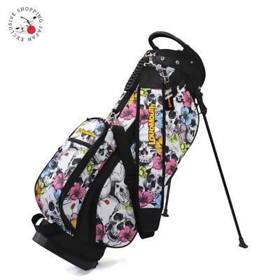 Loudmouth Golf Carry Stand Bag Lightweight 8.5 x 47" Unisex 2025 Skull Flower - Image 1 of 4