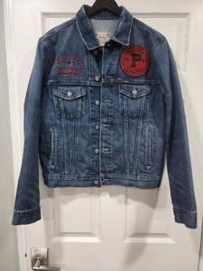 Polo Ralph Lauren Herren Denimjacke Champs Eastern League Roter Tiger Aufnäher M - Bild 1 von 10
