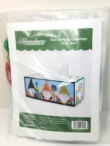 Herrschners Gardening Gnomes TISSUE BOX Plastic Canvas Needlepoint Kit 270720 - Picture 1 of 7