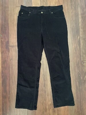 Bills Khakis Mens Corduroy Pants 34x30 Solid Black Cotton - Image 1 of 4