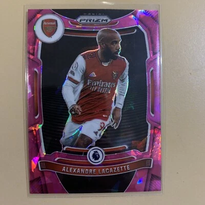 2022 Epl Prizm Pink Cracked Ice Arsenal Alexandre Lacazette 210 - Image 1 of 2