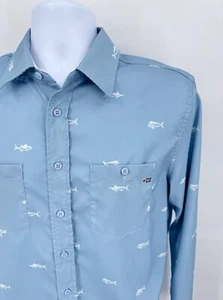 Salty Crew Men's Small Technical Woven Stretch Fishing Performance Shirt Vented - Picture 1 of 8