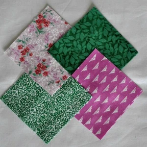 Pack Dijes Cuadrados Tela Malva y Verde 4" 100% Algodón, 40 Piezas - Imagen 1 de 1