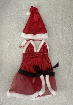 NWT Womens Sexy Santa Lingerie Christmas Outfit Red Fancy Dress Nightwear Size M - Image 1 of 4