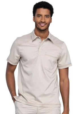 Scrub Cherokee Workwear Revolution Men Polo Shirt WW615 KAK Khaki Free Ship - Image 1 of 4