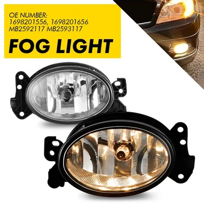 Front Fog Light Set 2006-2011 For Mercedes Benz ML350 2008-2011 C300 with Bulb - Image 1 of 4