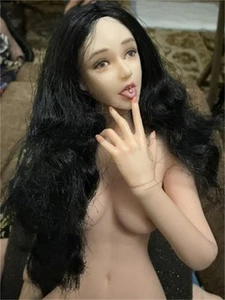 Maßstab 1/6 Zunge Pin Ausdruck sexy blasse weibliche Skulptur Kopf Schnitzerei F 12" Puppe - Bild 1 von 16