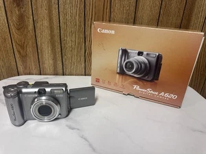 Canon PowerShot A620 7.1MP Digital Camera - Silver Tested Working With Box - Picture 1 of 13