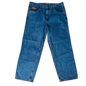 Jeans EMPYRE Relax Fit uomo denim lavaggio leggero larghi skater anni 90 retrò 40x30 - Foto 1 di 9