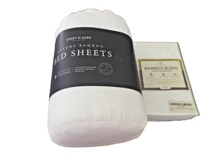 NEW***COSY HOUSE Luxury Bamboo BED SHEETS SET+ PILLOWCASES Cal KING!! - Picture 1 of 5