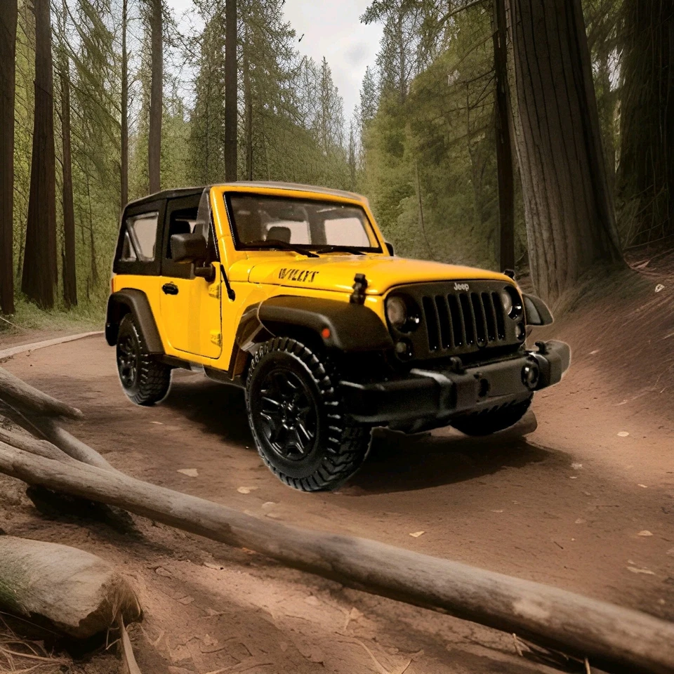  2014年1/18牧马人威利吉普车黄色 — 第 1/3 张图片