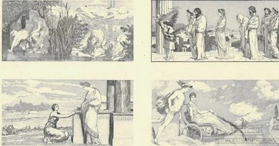 Radierung: Amor und Psyche. Blatt 18, Klinger, Max. Kunstgrafik, 1880 - Bild 1 von 2