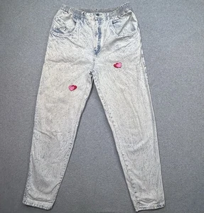 Vintage Gitano Acid Wash High Waist Tapered Denim Jeans Sz 28 80's Mom Rocker - Picture 1 of 12