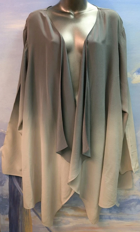 EILEEN FISHER 3XL Ombre Silk Cardigan - Image 1 of 4