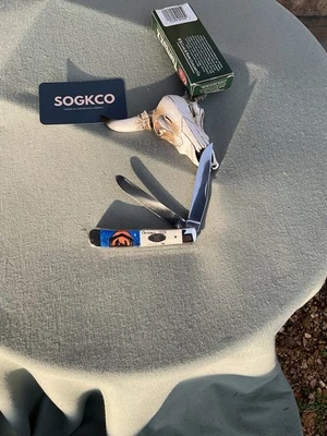 Cuchillo Belén Navidad Estuche Personalizado Gary Harbor Scrimshaw 5/20 RARO 2020 Foto 1 de 4