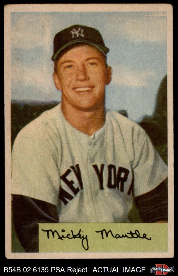 1954 Bowman #65 Mickey Mantle Yankees HOF 1.5 - FAIR - Image 1 of 1