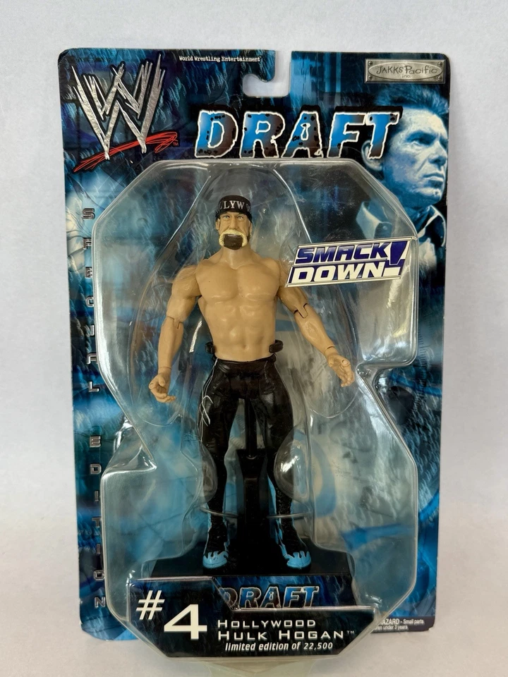 Figura de acción Hulk Hogan Hollywood WWE Jakks Draft Pacific #4 2002 nueva en caja sin precio base Foto 1 de 1