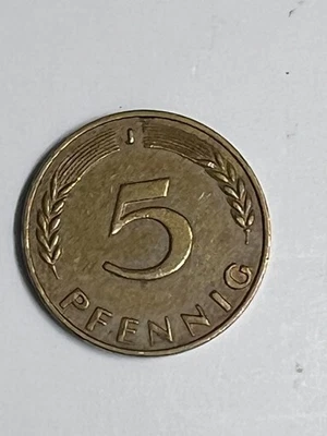Alemania Occidental FRG 5 Pfennig 1950 J Circulado Foto 1 de 4