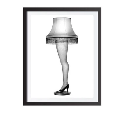 圣诞故事电影海报,腿灯印花,黑白海报 — 第 1/4 张图片