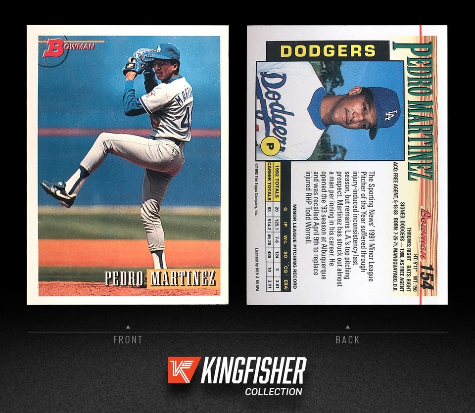 Pedro Martinez 1993 Bowman #154 Los Angeles Dodgers - Image 1 of 1
