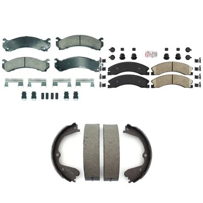 Kit de pastillas de freno delanteras traseras zapatas de estacionamiento para Chevrolet Express 3500 4500 2009-202 Foto 1 de 4