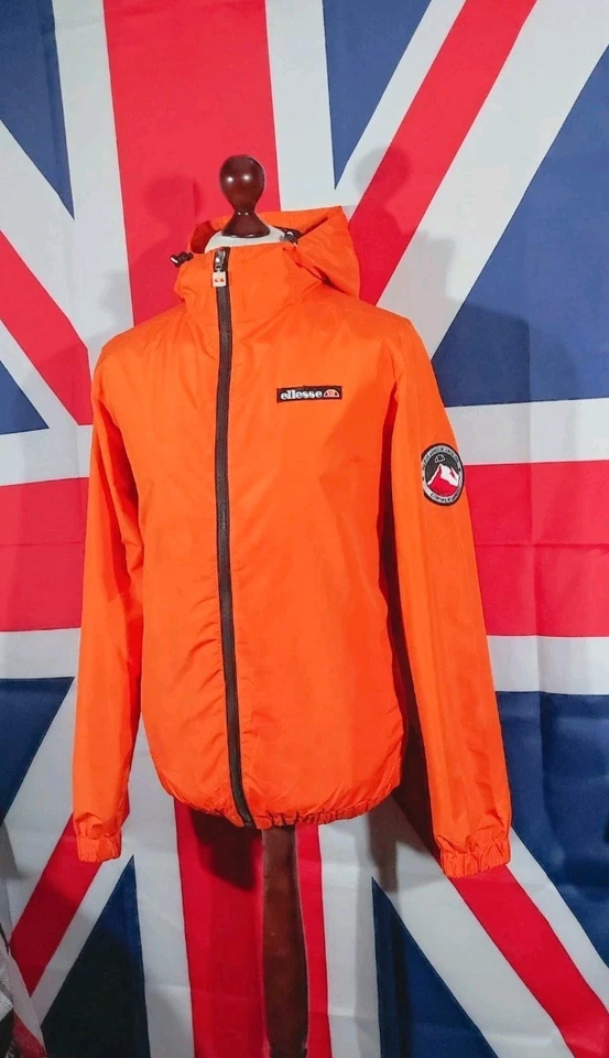 Ellesse Lightweight Hooded Jacket - L/XL - Orange - Mod Casuals Terraces - Image 1 of 4