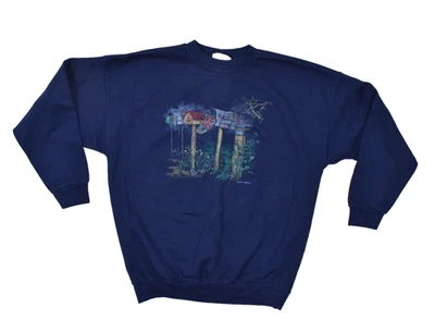 Northern Reflections Men's Vintage Crewneck Sweatshirt Blue Cabin Graphic XL - Image 1 of 4