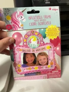 MAGICAL UNICORN INFLATABLE SELFIE FRAME ~ Girls Birthday Party Favor Decorations - Picture 1 of 2