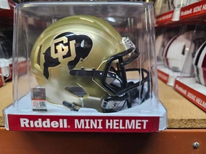 COLORADO BUFFALOES GOLD DESIGN REPLICA MINI HELMET NCAA RIDDELL - Picture 1 of 4