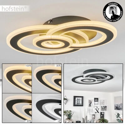 HOFSTEIN LED Wohn Schlaf Zimmer Beleuchtung anthrazit Decken Lampen Flur Leuchten dimmbar