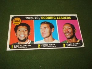 1970 TOPPS BASKETBALL CARD #1, ALCINDOR, WEST, HAYES EXCELLENT EYE APPEAL - Picture 1 of 4