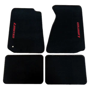 Fits 94-98 Ford Mustang Black Nylon Floor Mats Car Carpet Front Rear Anti-slip - Picture 1 of 3