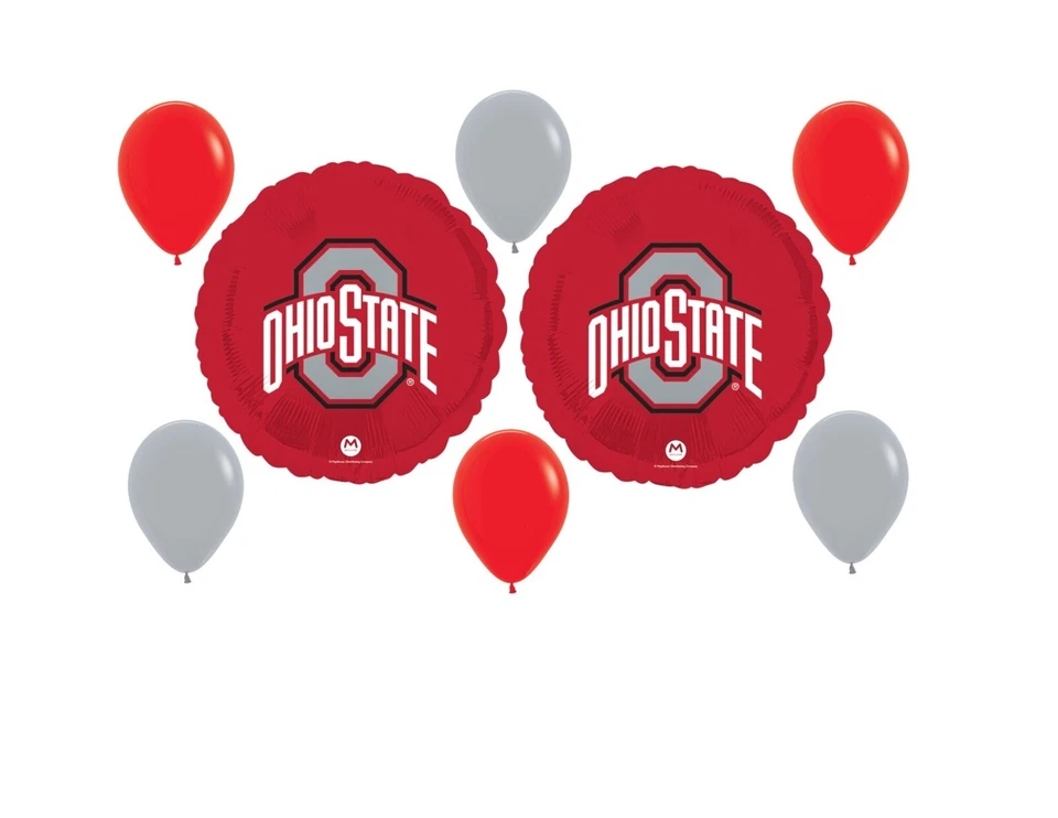 Ramo de globos del estado de Ohio decoraciones de fiesta de cumpleaños deportes universitarios Foto 1 de 1