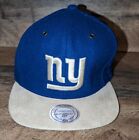 RARE NY GIANTS HAT ADJUSTABLE CAP MITCHELL & NESS WOOL BLUE