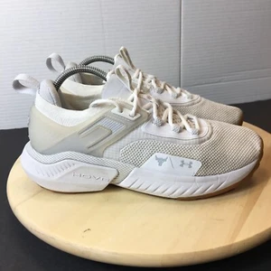 Under Armour Mens Project Rock 5 3025435-102 White Basketball Shoes Sneakers 8.5 - Picture 1 of 9