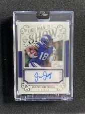 Justin Jefferson 2022 Panini One SP One Man Show On Card Auto Autograph /49