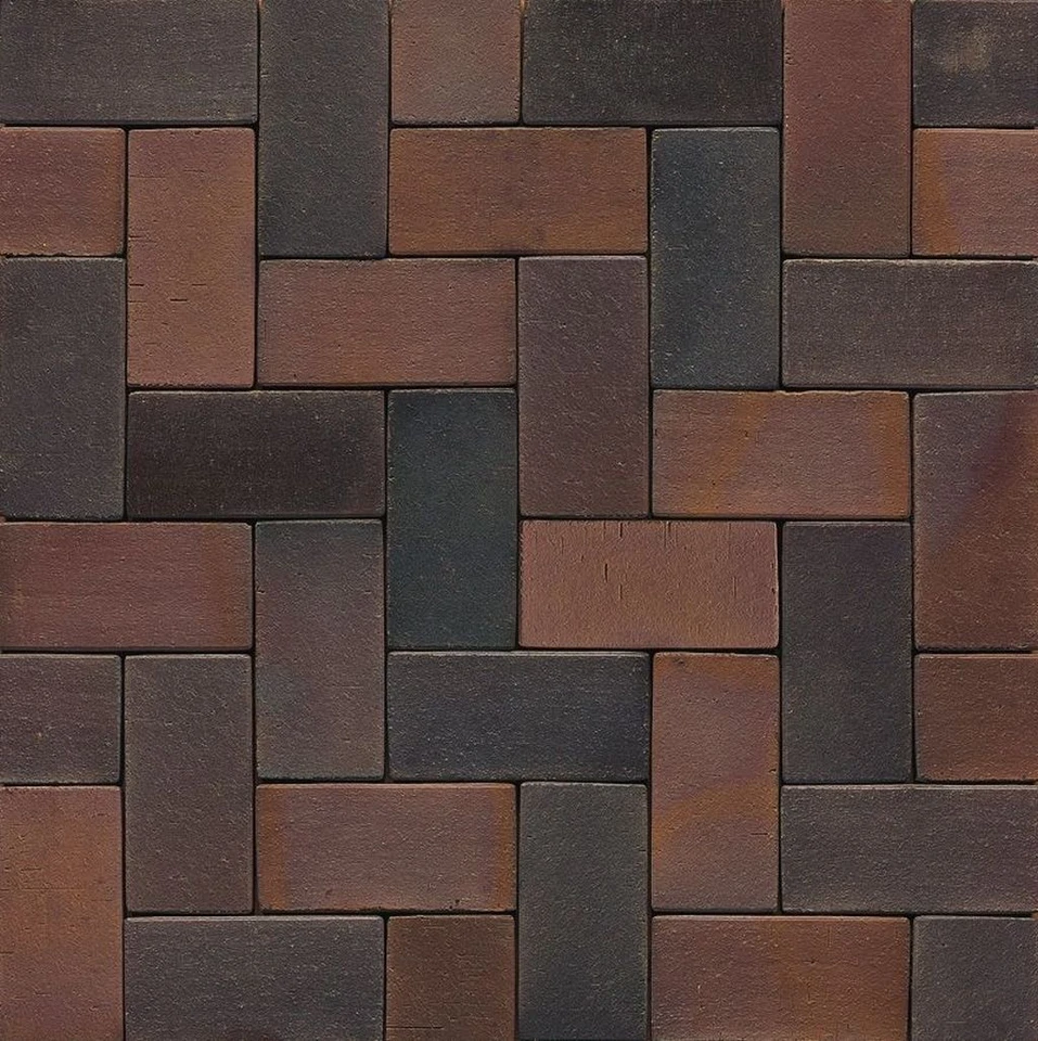 * NEU Pflasterklinker 1.S."AUS TON GEBRANNT" RBS rotbraun bunt  ca.200x100x40 mm - Bild 1 von 1