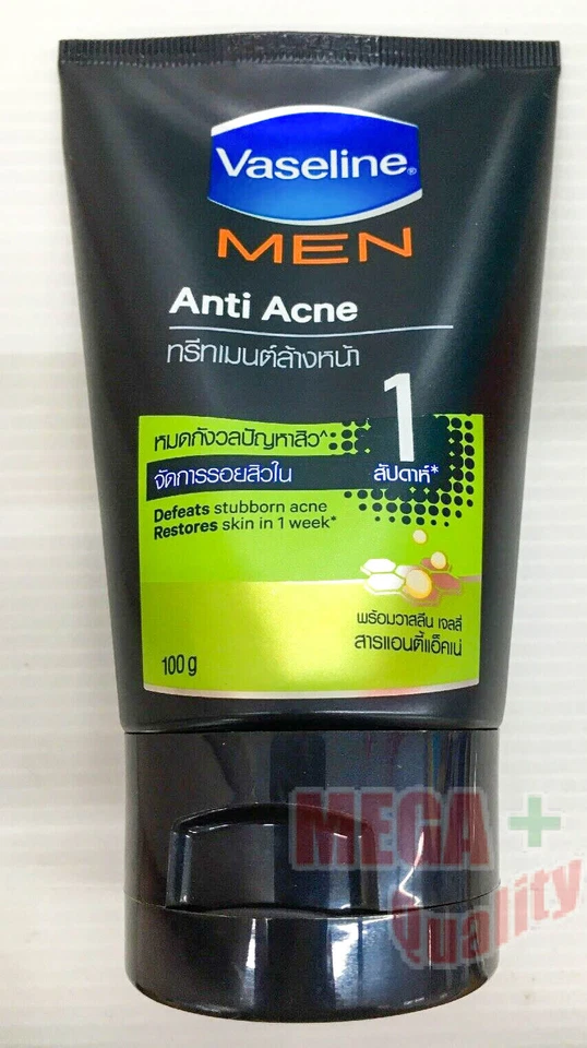 3 X 100g Vaseline Men Anti Acne Face Wash Restores Skin
