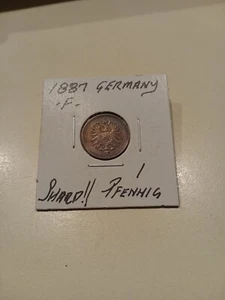 1887-F GERMANY, 1 Pfennig - Picture 1 of 2